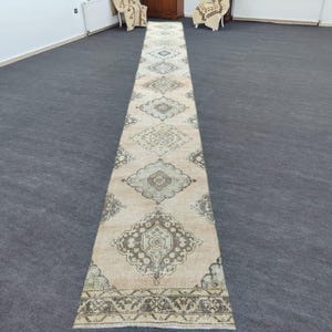 18&#39; foot runner rug extra long, Stair rug runner, Long runner Turkish 2x18, Vintage 3x18 oushak runner, Persian heriz runner rug, Herki rug