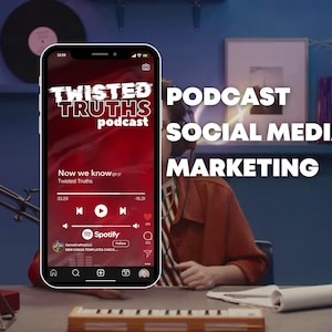 Podcast Social Media - Podcast Canva Template Twisted Truths