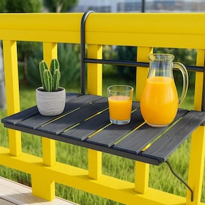 Folding balcony table - Portable balcony desk - Murphy Outdoor Furniture