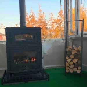 Firewood Holder - Decorative Fireplace Wood Rack - Vertical Firewood Rack - Fireplace Wood Rack - Firewood Storage For Indoor Or Outdoor