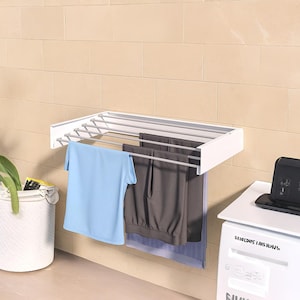 Wall Mounted Foldable Clothes Drying Rack: Space Saving Laundry Hanger