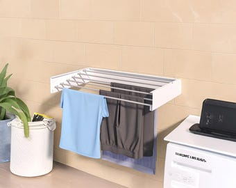 Tendedero plegable de pared: percha para ropa que ahorra espacio