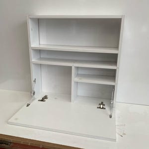 Wall Mounted Foldable Table - White Murphy Work Desk - Portable Wooden Study Desk