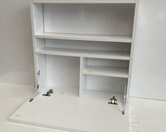 Mesa plegable de pared - Escritorio plegable blanco - Escritorio de estudio portátil de madera