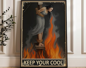 Funny Bathroom Art Print, Funny Bathroom Poster, Classical Vintage Style Painting, Printable Wall Art, Funny Gift, Altered Art