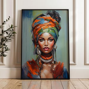 African Woman Art Print: Ethnic Portrait, Cultural Wall Decor