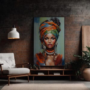 African Woman Wall Art-Ethnic African Wall Art-Black Woman Wall Art-African Culture-African Wall Art Printing