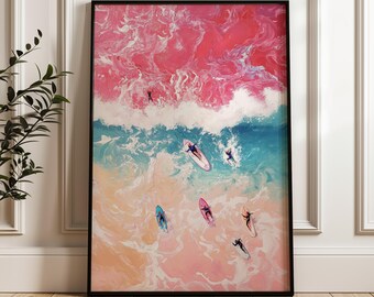 Abstrakt Pastell Kunst Druck: Moderne Küsten Wand Dekoration