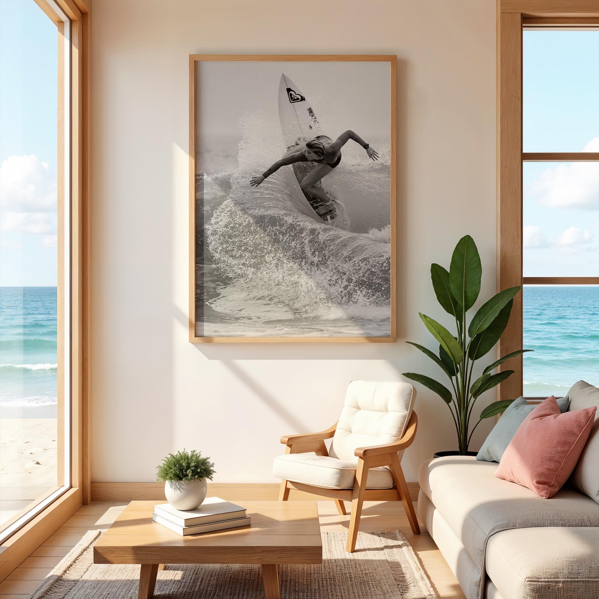 Black & White Surf Wall Art - Etsy