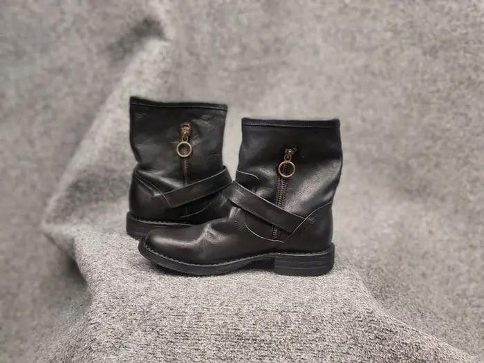 Fiorentini + Baker Side Zip Black Leather Eli Moto Ankle Boots - Etsy