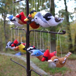 16 available to ship, Song bird ornaments, needle felted wool sculpture image 7