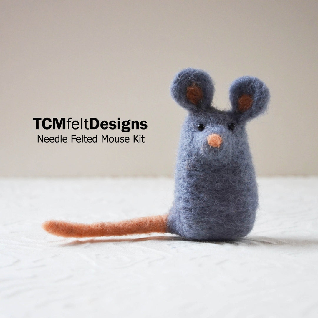 Needle Felting Mouse Kit, Complete Animal Wool Fiber Kit for Beginners Etsy