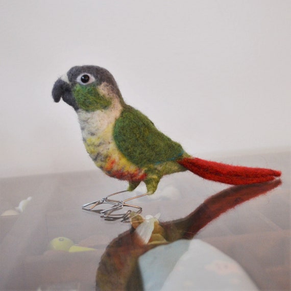 green cheek conure plush