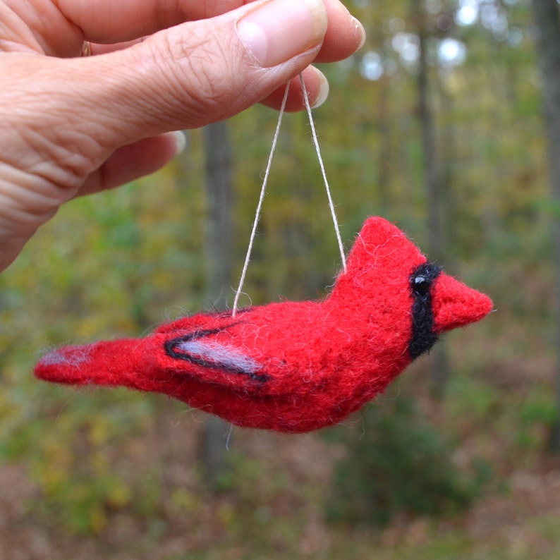 16 available to ship, Song bird ornaments, needle felted wool sculpture image 4