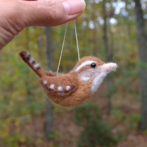 16 available to ship, Song bird ornaments, needle felted wool sculpture image 3