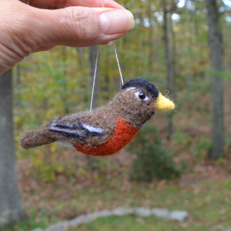 16 available to ship, Song bird ornaments, needle felted wool sculpture image 6