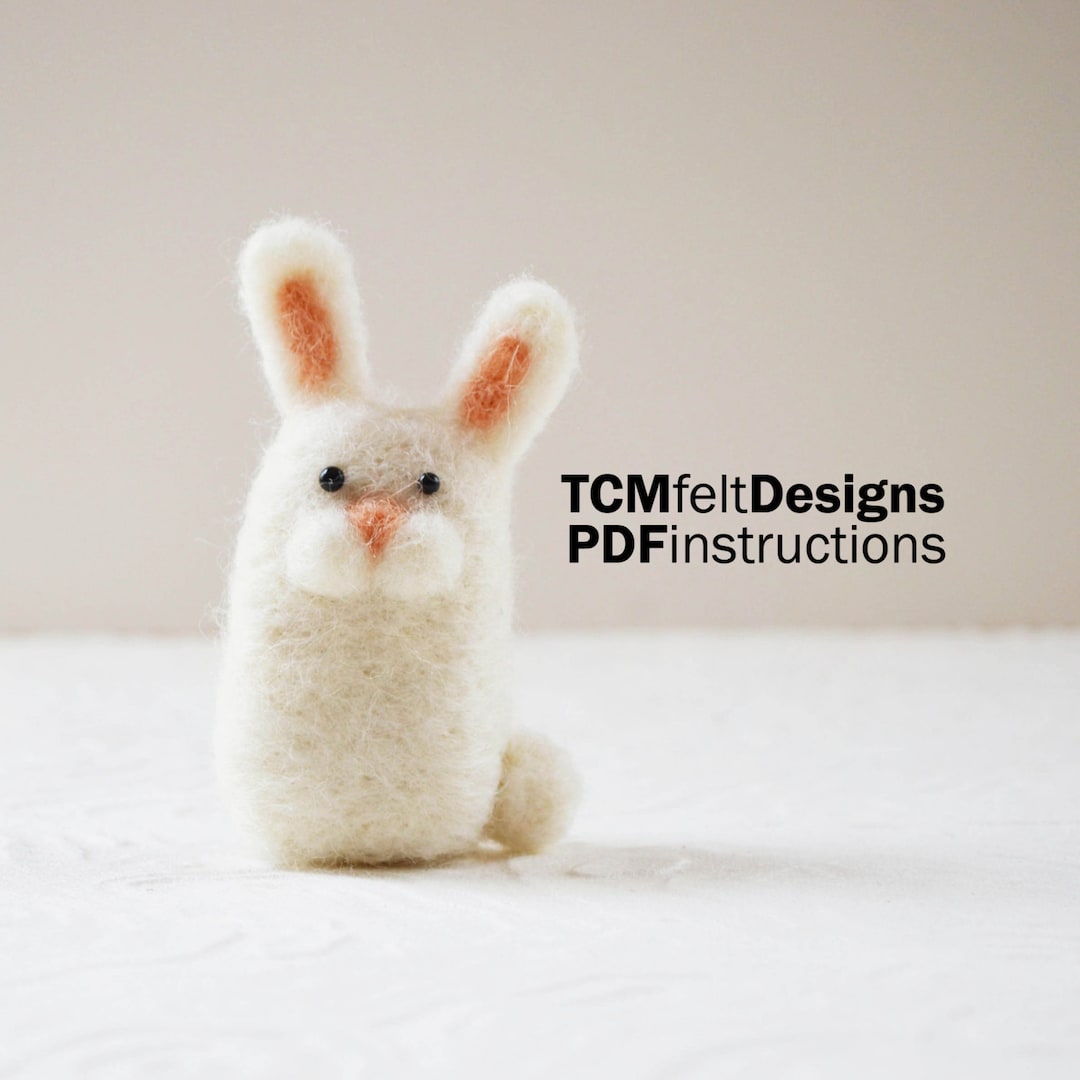 PDF Needle Felting Bunny Instructions, Wool Animal Fiber Rabbit ...