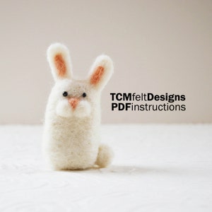 PDF Needle Felting Bunny Instructions, wool animal fiber rabbit instructions for beginners