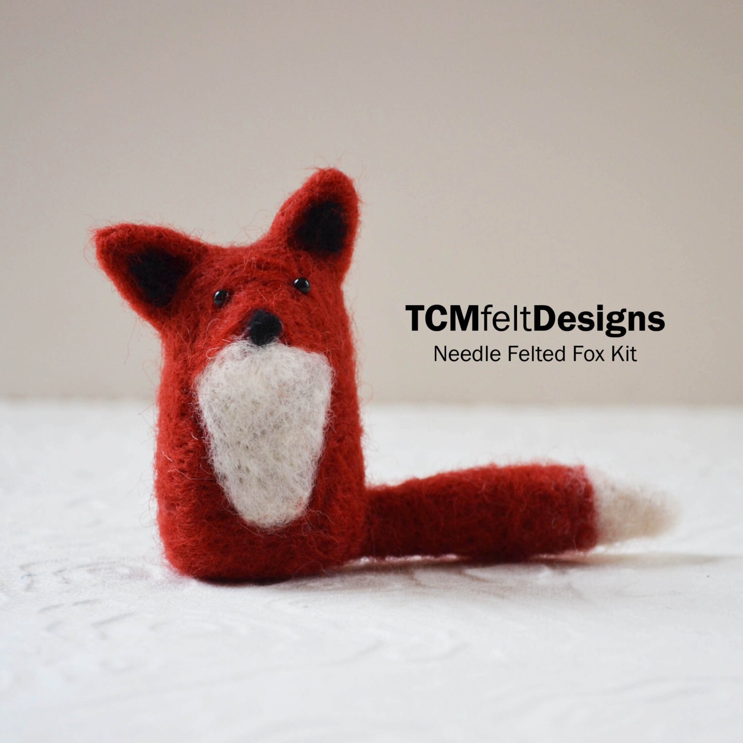 Needle Felting Kit Red Fox Beginner Craft Kit Felt Christmas Gift