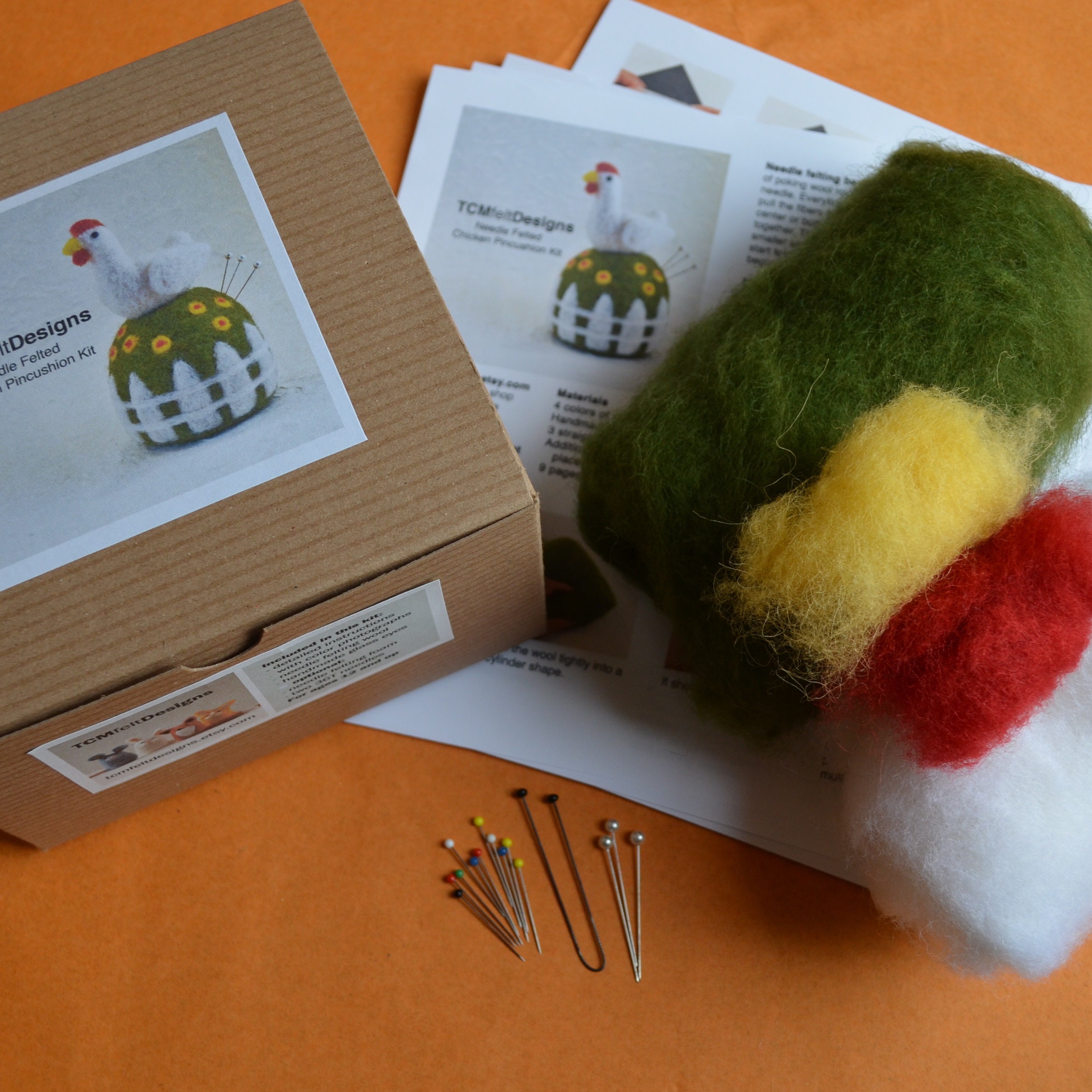 2 Needle Felting Animal Kits, Wool DIY Complete Fiber Art Kits for  Beginners 