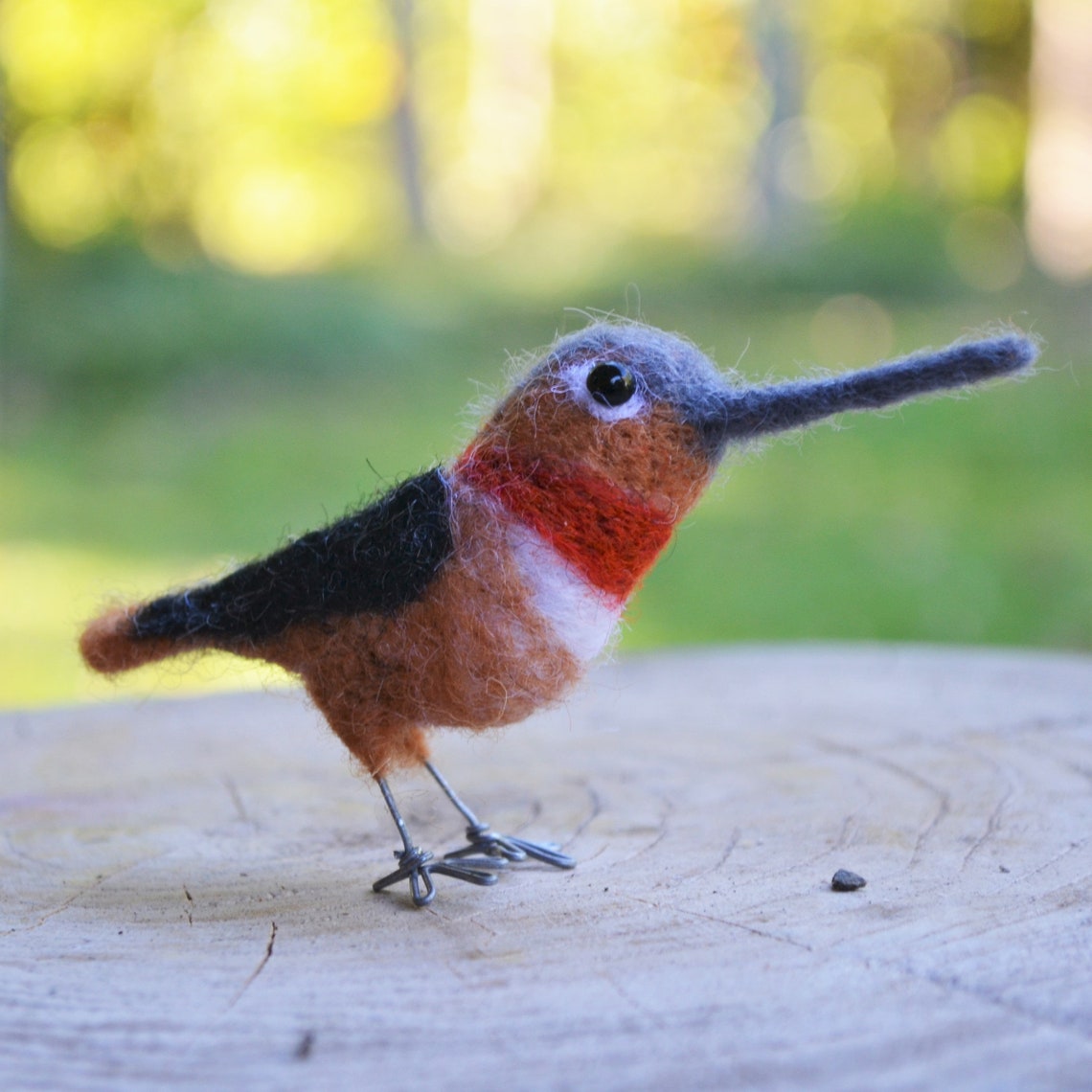 Felted Hummingbird Mr. Rufous Hummingbird, Needle Felted Bird Fiber Sculpture - Etsy Canada
