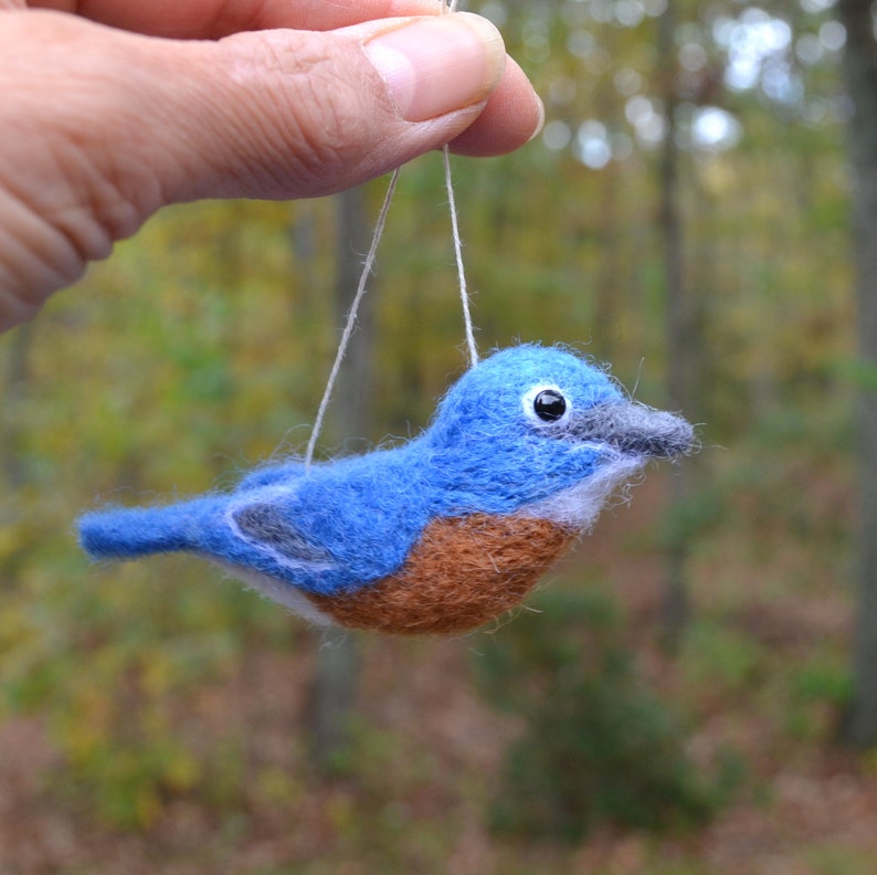 16 available to ship, Song bird ornaments, needle felted wool sculpture image 2