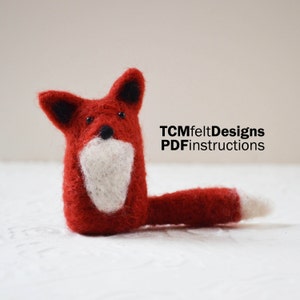 PDF Needle Felting Fox instructions, wool DIY fiber instructions for beginners
