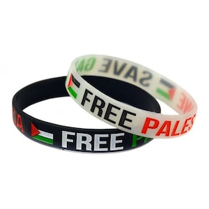 Palestine Flag Silicone Wristband Palestine Bracelet Gaza Palestine Bracelet
