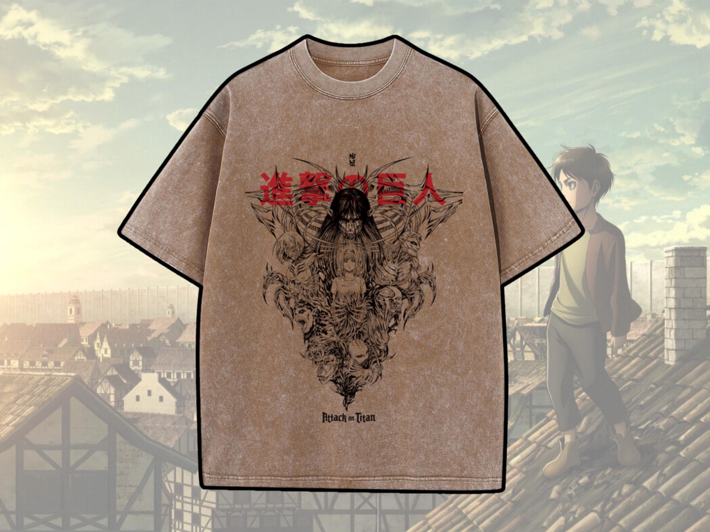 ✅進撃の巨人 Attack On Titan Anime Tee 2XL 古着 進撃の巨人 Attack on Titan アニメTシャツ キャラクター