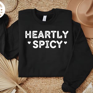 Heartly Spicy Typography Design, 2 Png black & white, edit with canva pro, Sublimation Design,  Vintage style, buy one git one free