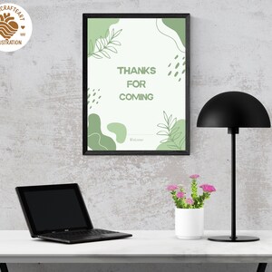 Thanks For Coming, welcome Print Green Sailor Poster Trendy Entryway Decor, Quote Art Aesthetic Print Digital Download 1 Print (50x60cm)