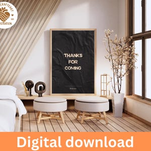 Thanks For Coming welcome, Print Sailor Poster Trendy Entryway Decor Cute Quote Art, Print Digital Download 1 Print (50x60cm)