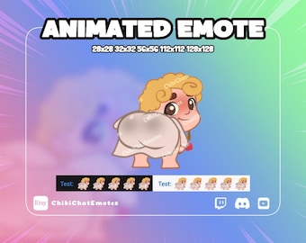 ANIMIERTES Emote Twitch & Discord, Amor Twerking, tanzende Engel, digitale Datei