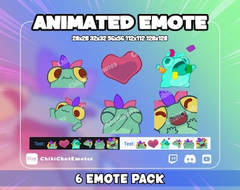 ANIMATED emote twitch & discord, cute frog emote pack, twitch chat spam hype meme, GIF