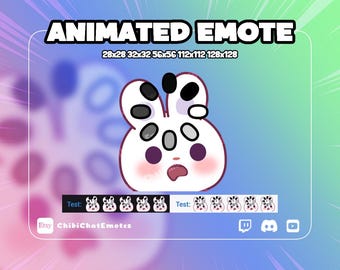 ANIMATED emote twitch & discord, Bunny Confused, Funny Cute Buffering Rabbit, animal streamer meme, GIF
