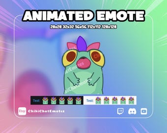 アニメーションのカエルの愛のエモート、舌を出したハート型のミーム、舌を出して愛を見せる、Twitch Discord チャット絵文字、GIF