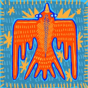 Impresión de pájaro colorido / Póster de pájaro / Animales coloridos / Arte digital / Arte animal / Decoración de habitación / Decoración de pared / Pájaro nativo americano