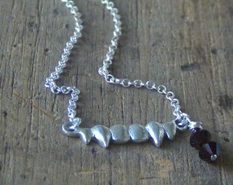 VAMP BITE. Sterling Silver Vampire Fang Halloween Necklace. Red Blood Drops. sterling silver teeth.  Chymiera
