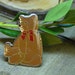 PIF AOK, Vintage Chrismas Holiday Teddy bear pin- Schmid 1984 Gordon fraser