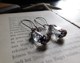 The Old Salem Soothsayer. Antiqued Copper & Lucite Crystal earrings  #FestiveEtsyFinds