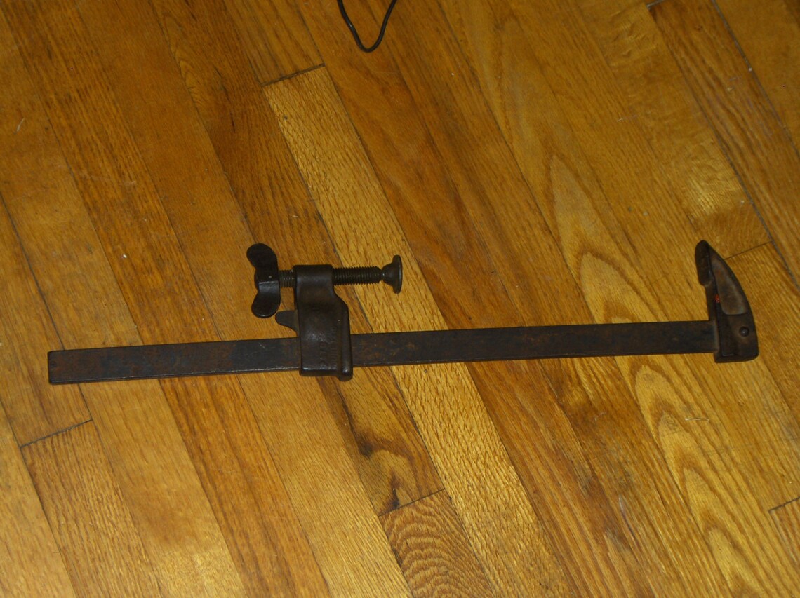 Antique Woodworking Clamp. Hartford Clamp co. Rusted Etsy