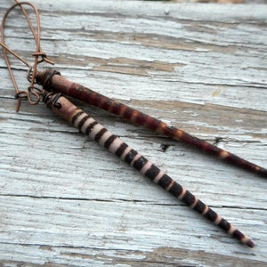 Sea Urchin Spine  | Striped Spike earrings. Genuine sea creature  #FestiveEtsyFinds