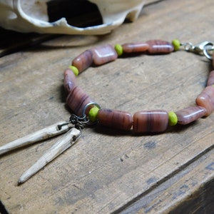 Sushi 101. Beaded Vintage Glass bracelet & handmade mini chopsticks  #FestiveEtsyFinds