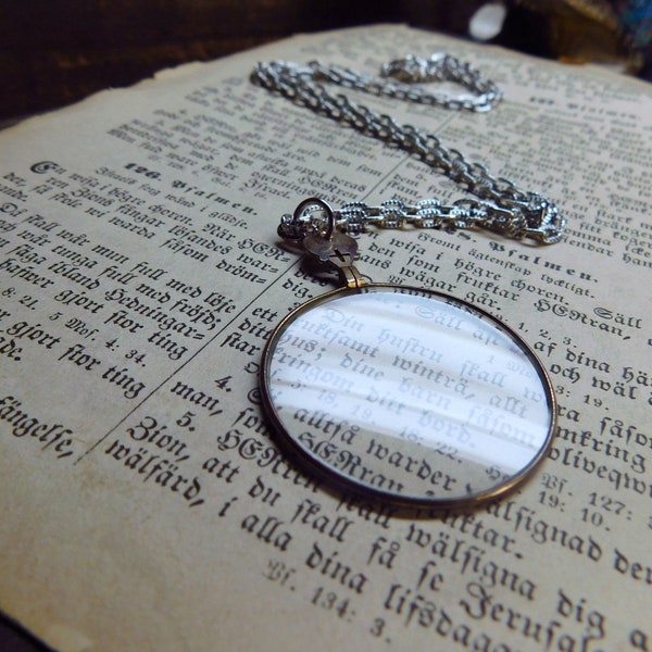 Dr. Watson. Vintage Optical Lens necklace