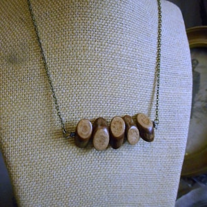 KINDLING. Rustic Wood twig bead necklace.  #FestiveEtsyFinds