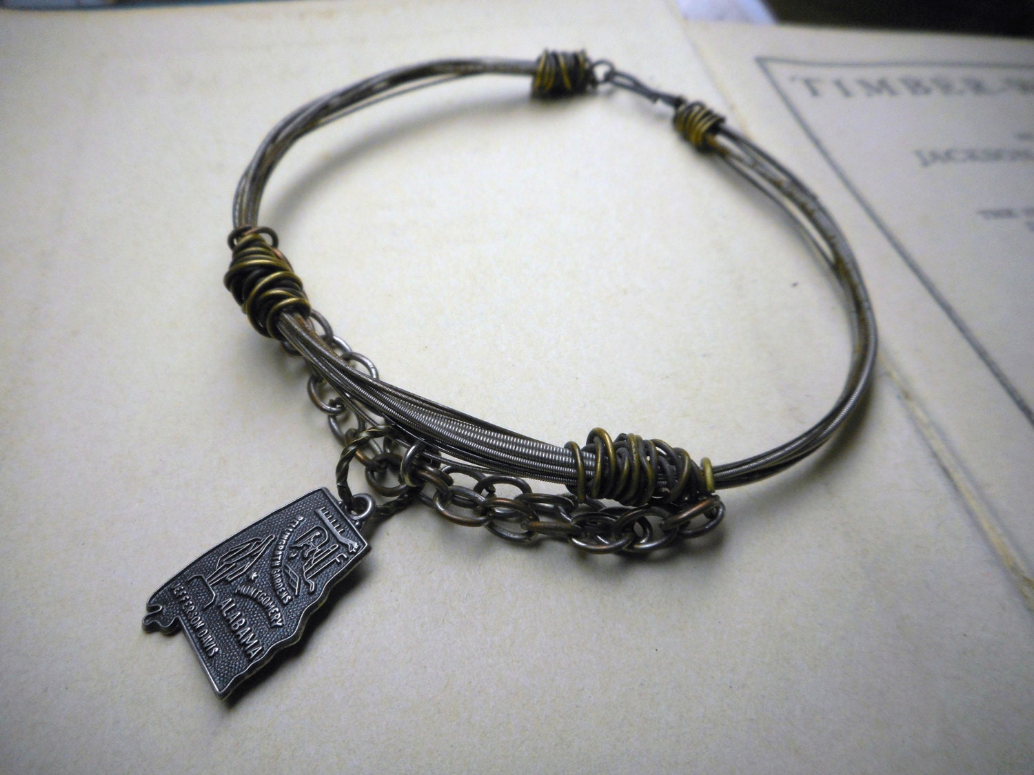 Men's Upcycled Guitar String Bracelet. Men Grunge Jewelry Etsy