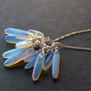 Storm in Sterling silver. Opalite Fringe necklace  #FestiveEtsyFinds