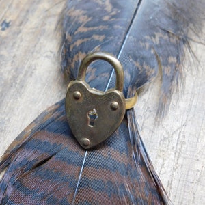 And Thrown Away the Key. Antiqued oxidized Brass padlock heart whimsical ring  #FestiveEtsyFinds