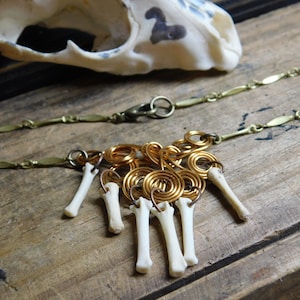 Coyote Crossing. Genuine coyote tail bones & Copper swirly ooak pendant necklace  #FestiveEtsyFinds