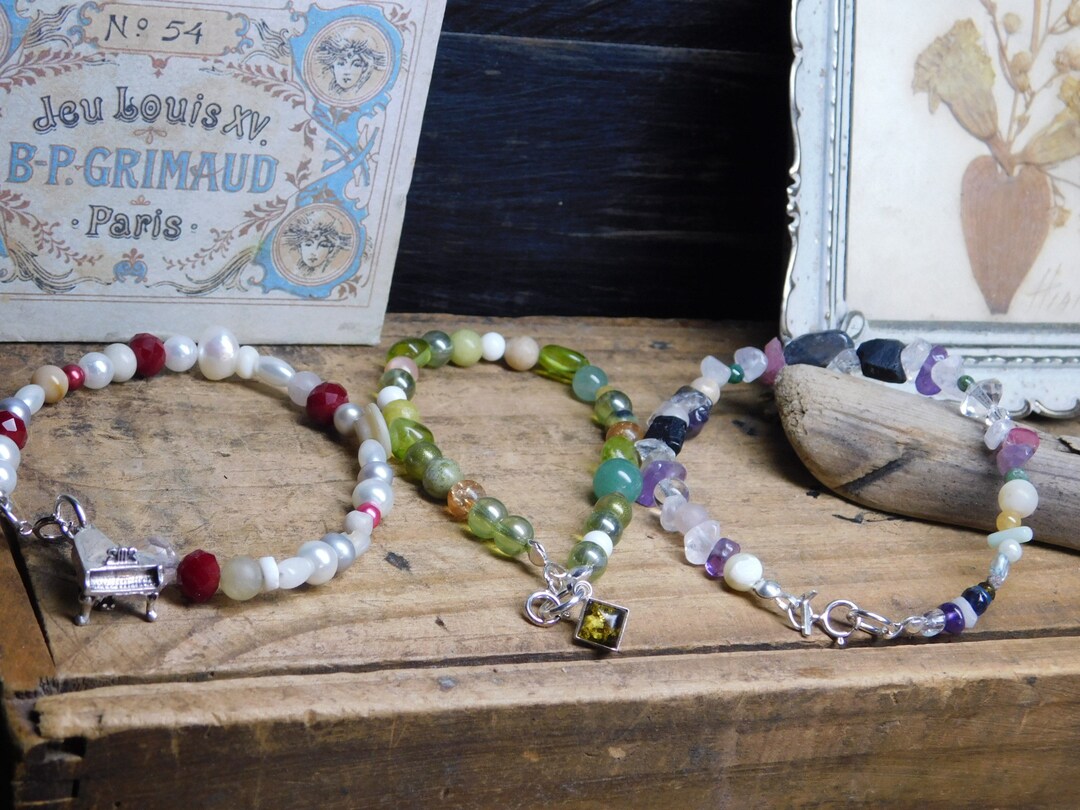 Deadwood. Gemstone, Diamonds, Pearls, & Sterling Silver Layering